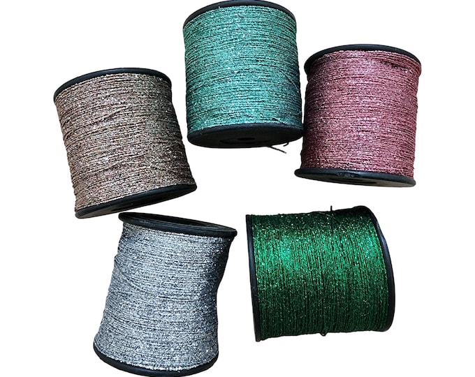 Glitter Yarn Cord, Non Stretch, 250 Meters for Jewelry Making