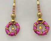 Pink Lehenga Tassel for Bags Blouses Dupatta Hanging Dangle Decoration Beautiful Tassles Dress Decor Latkan Craft Supply