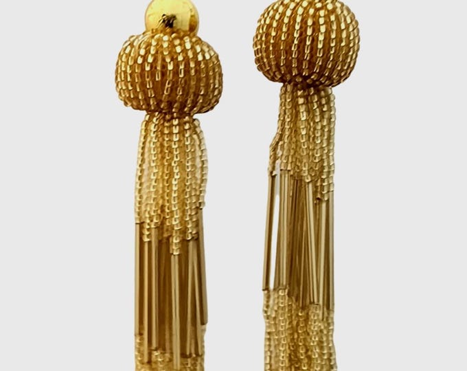Gold Beaded Tassels | Indian Latkan, Blouse Decor (Set of 2)