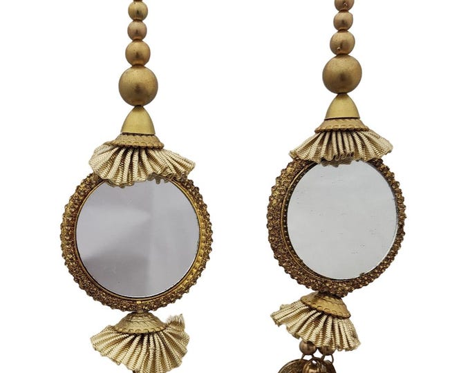 Mirror Tassels | Indian Latkan for Lehenga, Home Decor | Set of 2
