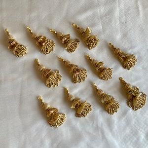 Beaded Tassel | Saree Blouse Tassel | Indian Decorative Tassel | Latkan for lehenga | Set of 2 Tassels