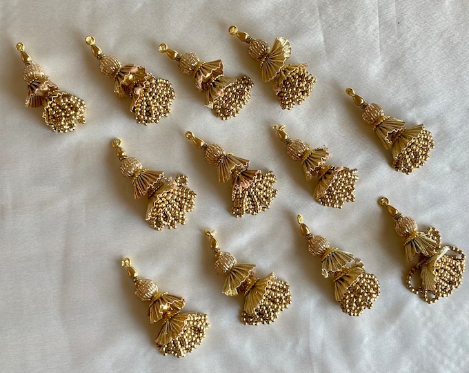 Beaded Tassel | Saree Blouse Tassel | Indian Decorative Tassel | Latkan for lehenga | Set of 2 Tassels