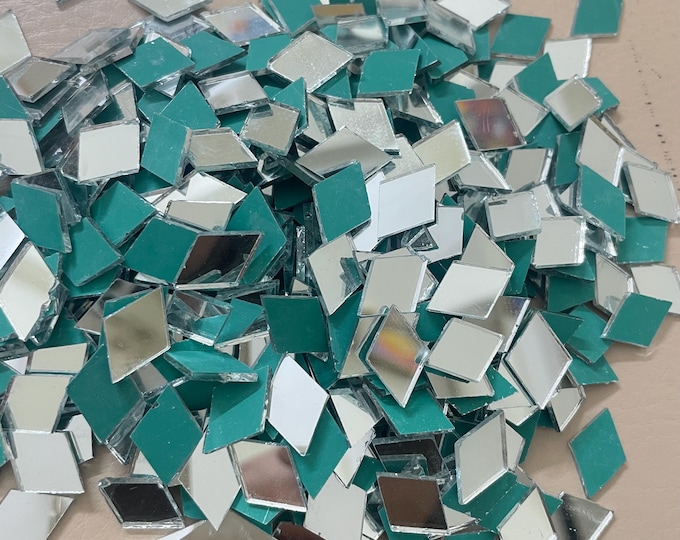 Diamond Mirror Patches, Shisha Embroidery Tiles, Dress Craft Supplies, 1 inch, 50pcs