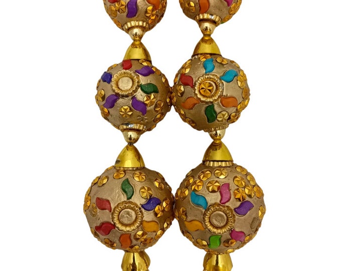 Handmade Embellished Latkan Tassels, Lehenga Ornament (Set of 2)