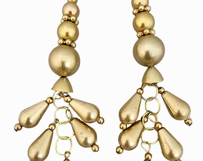 Handmade Golden Beaded Tassels | Indian Latkan Set