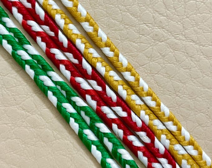 3mm Braided Craft Cord | Indian Multicolor Trim, Sewing & DIY - 3 Yard