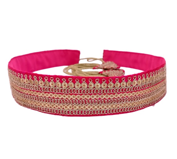Pink Lehenga Belt for Women Wedding Wear Saree Belts 