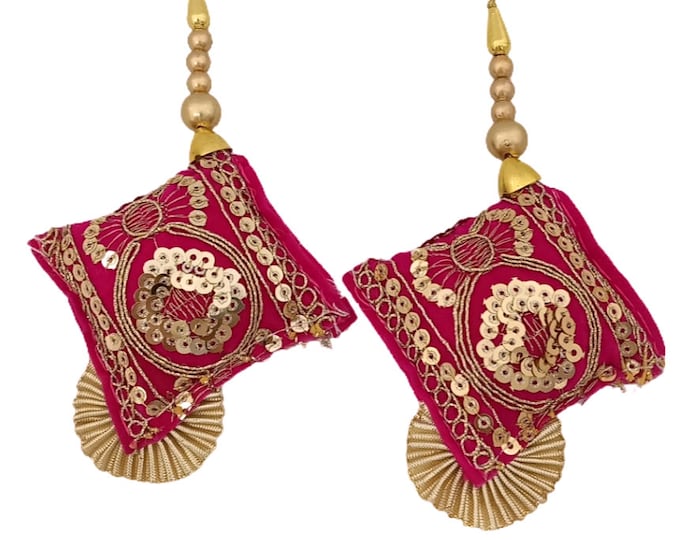 embellishments Tassels Indian fashion Accessories Ethnic Wear Traditional Latkan (Set of 2 Tassels)