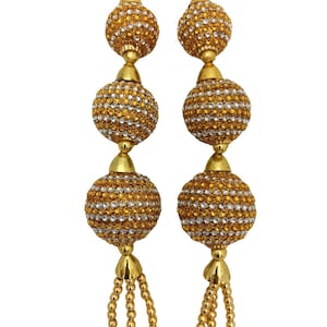 Long Hanging Latkan for Lehenga Blouse Dresses Set of 2 Tassels