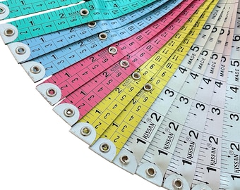 Cinta métrica de doble escala en pulgadas y centímetros, regla flexible para sastre