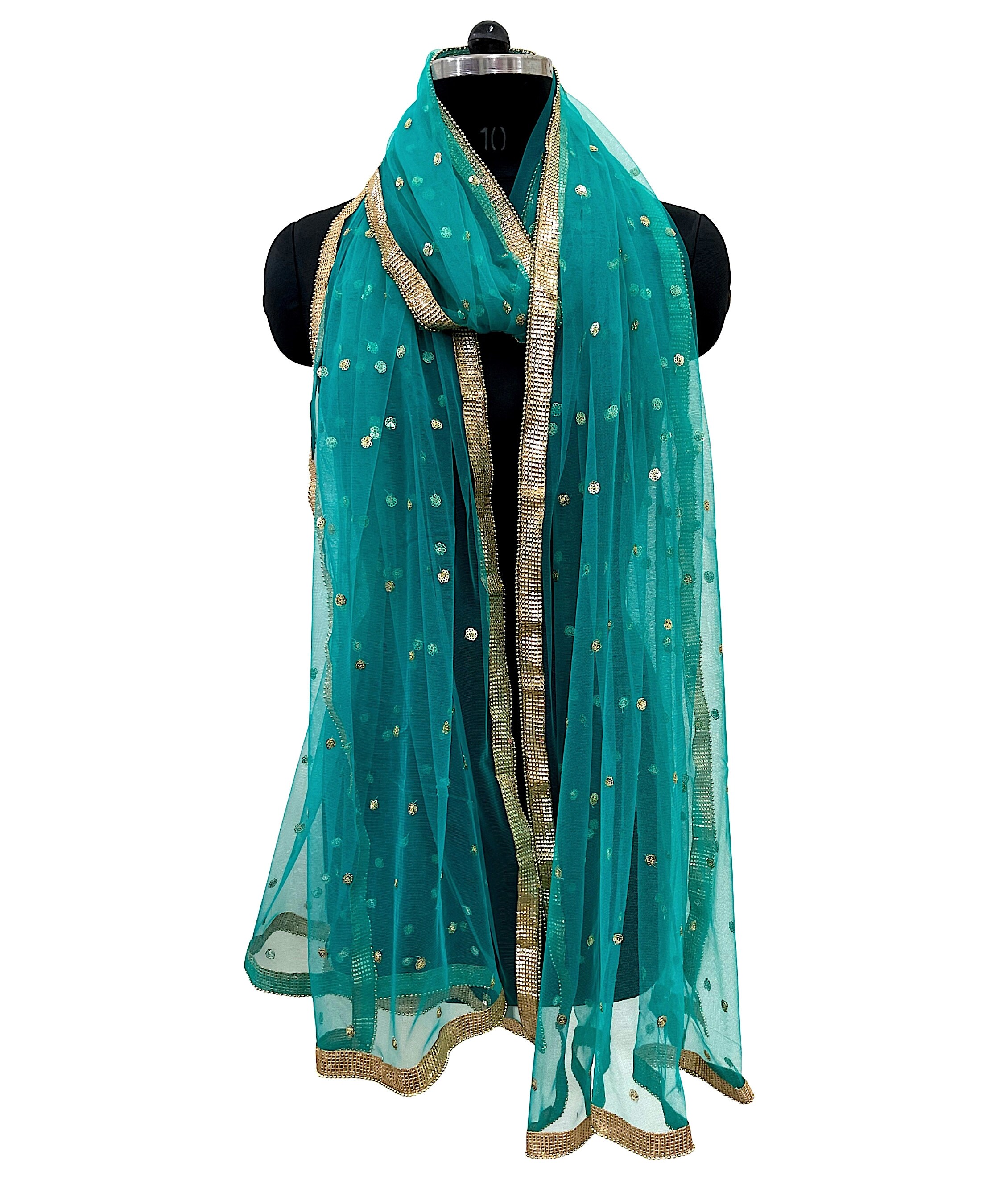 Dupatta for Women Turquoise Shawl Wedding Party Scarf Formal