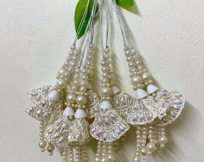 Pearl Jhumka Tassels | Bridal Lehenga Latkan Pair