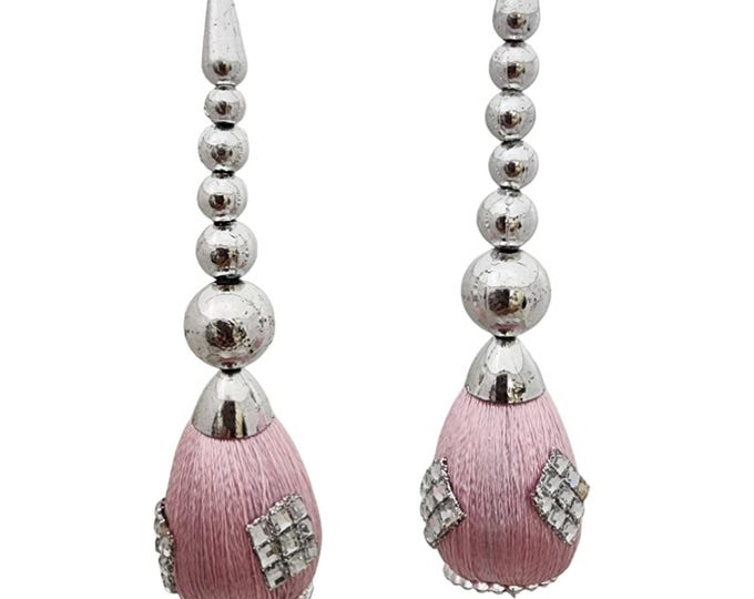 Pink handmade tassels accessories for ethnic outfits  ( Set of 2 Tassels)