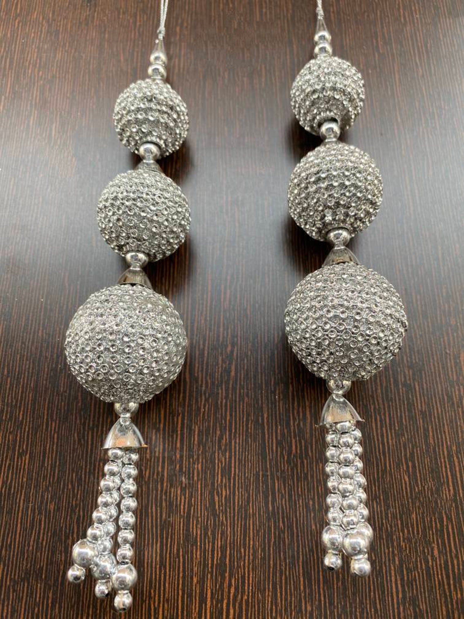 Silver Hanging Tassels Latkan for Lehenga Dresses Handbags Blouses