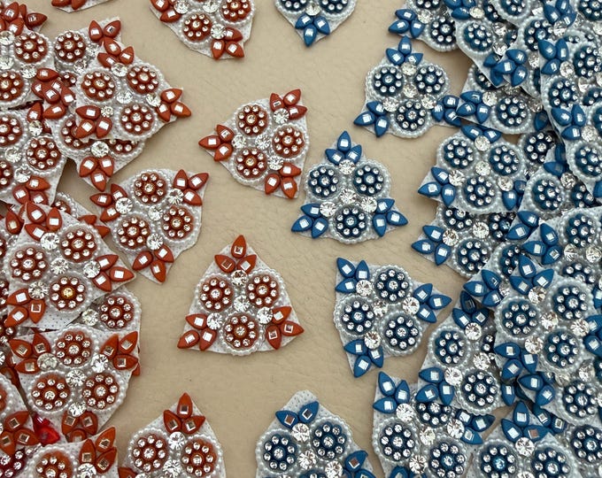 Embroidered Patches, Indian Beaded Motifs for Sewing - 10 Pcs