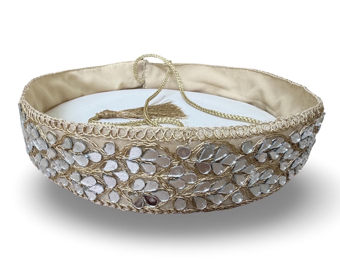 Kamarbandh Mirror Work Waist Belt Floral Embroidered Lehenga Saree Belt