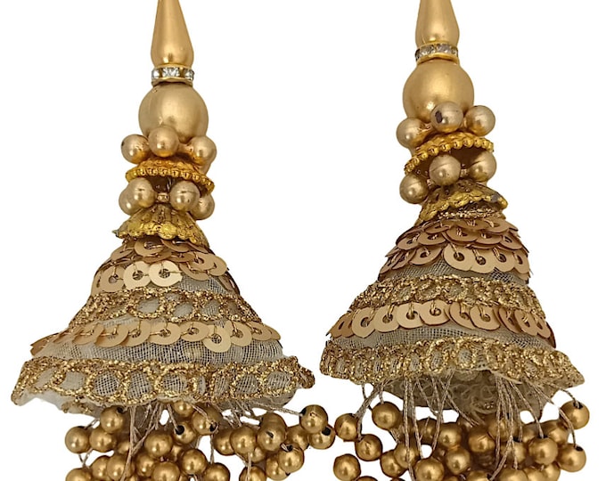 Blouse Latkan decorative hanging tassels ethnic Indian outfit Set of 2 Tassels