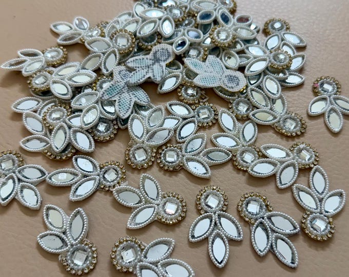 25 Pcs Set - Applique patches sew on craft embellishment handmade motif Indian patch