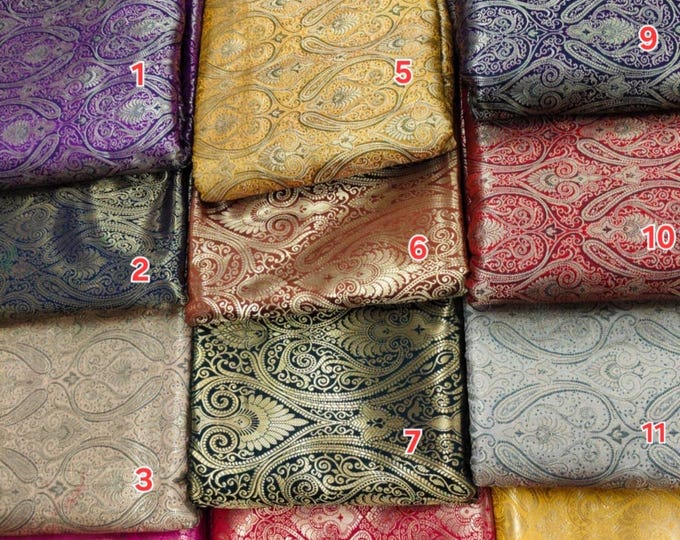 Banarasi Brocade Fabric by the Yard: 44" Indian Wedding Material