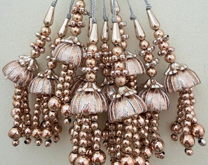 Tassels for Blouse Rose Gold Beaded Latkan - 1 Pair