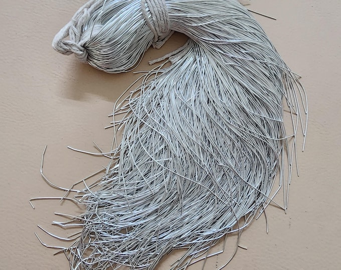 Metallic French Wire 1mm Silver Color 50 Yards 100 Grams Bullion Thread Nakshi