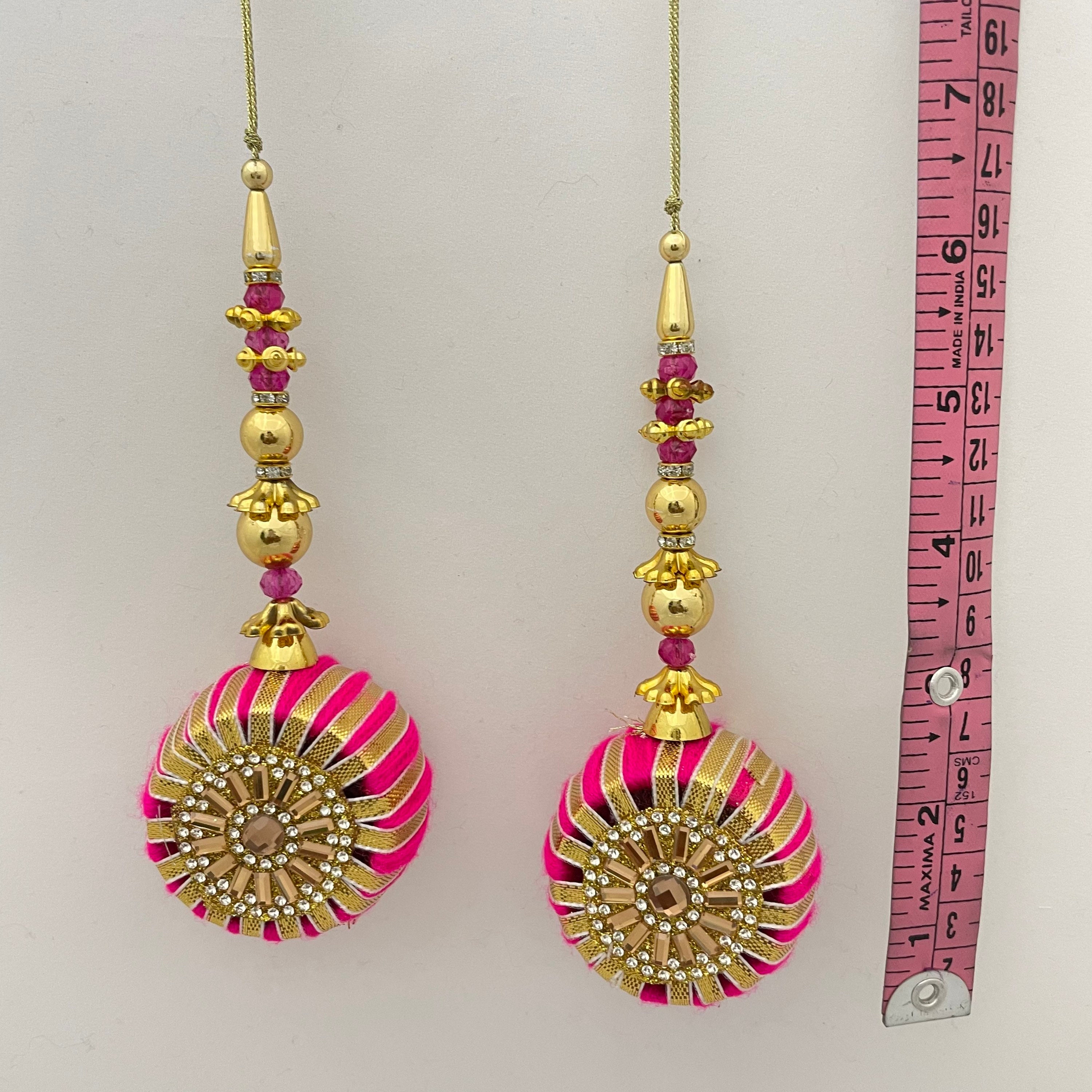 Pink Tassel Swags for Dupatta Dresses Bags Blouses gotapatti Etsy