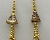 Lehenga Tassel for Bags Blouses Dupatta Golden Hanging Dangle Decoration Beautiful Tassles Dress Decor Latkan Craft Supply