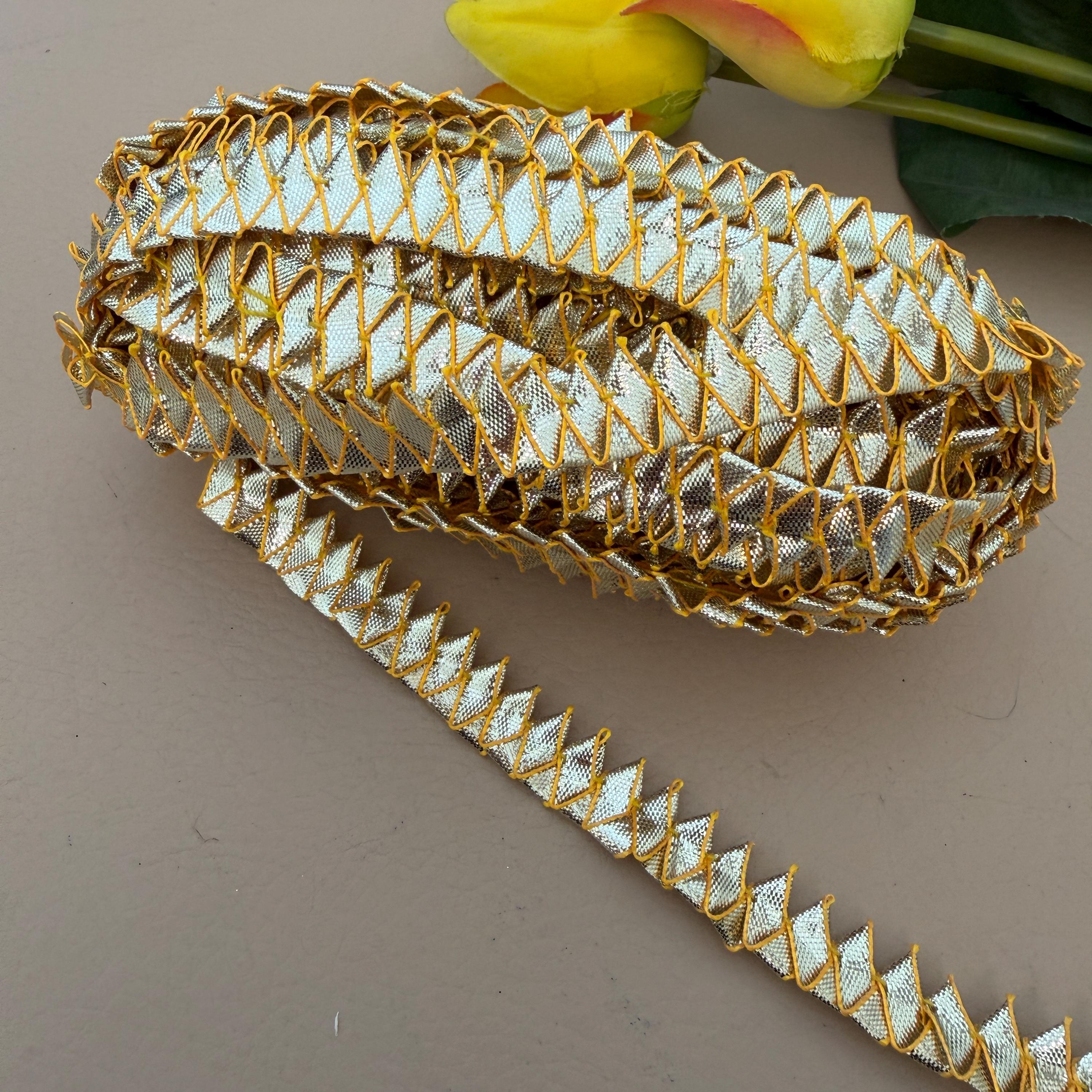 Gold Gota Patti Zigzag Trim With Yellow Thread - 9 Yards - Etsy