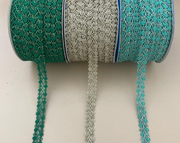 Decorative Lipcord Trim, Scalloped Edging Piping, Sewing & Craft Border Lace - 3 Yards