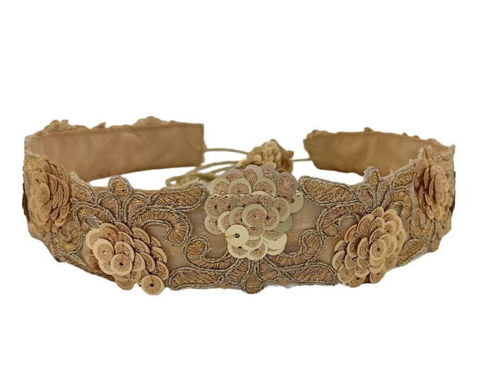 Gold Sequins Wedding Belt For Women Bridesmaids sash hip belt lehenga saree