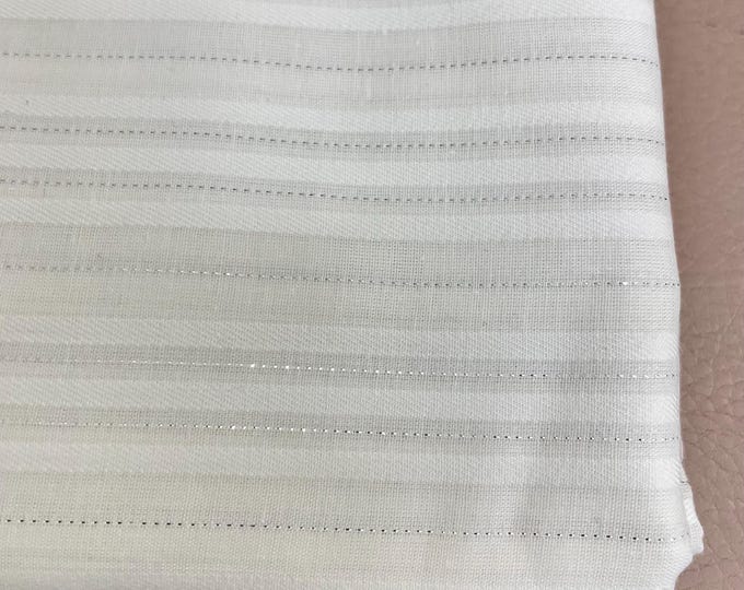 Pure Cotton Stripe Fabric by Yard : Width 42 inches