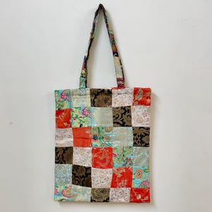 Handmade Brocade Patchwork Tote Bag Upcycled Bohemian Shopping Bag Pattern 6