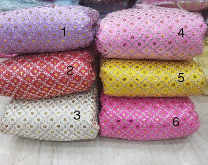 Embroidered fabric by yard width 44 inches