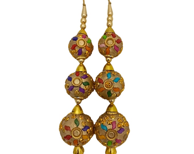 Handmade Indian Latkan for lehenga Decorative Tassels Saree Blouse Tassel Set of 2 Tassels