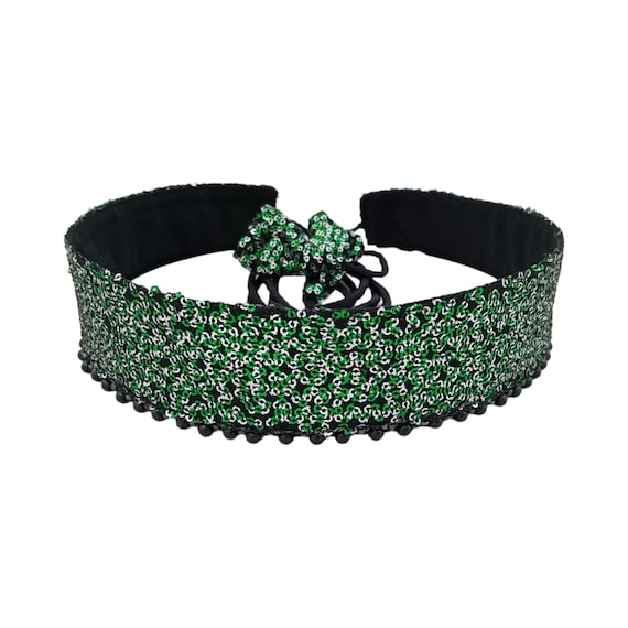 Green sequin belt best sale