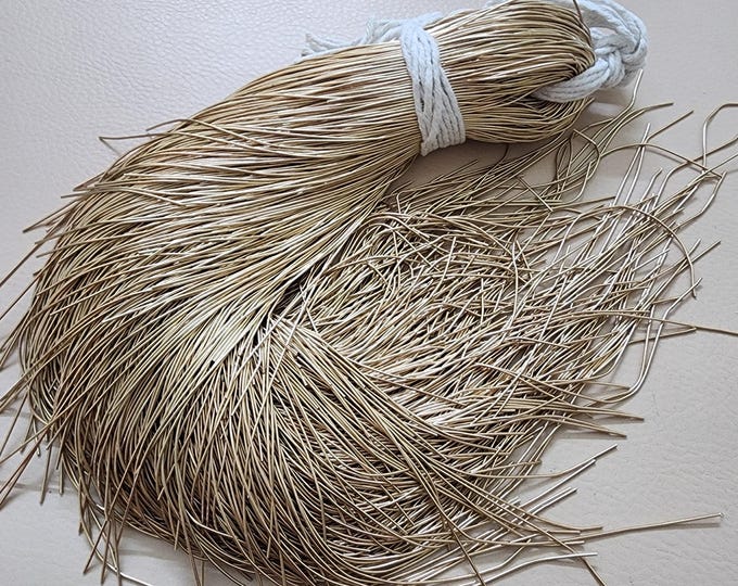 Metallic Bullion Wire 1mm Rich Earth Gold Color Craft Making Supply 50 Yards 100 Grams