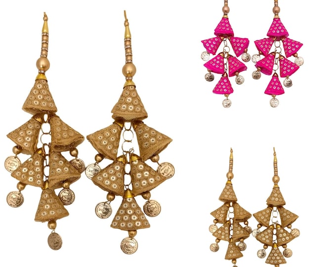 Handmade Lehenga Latkan Tassels, Indian Wedding Decor (Set of 2)