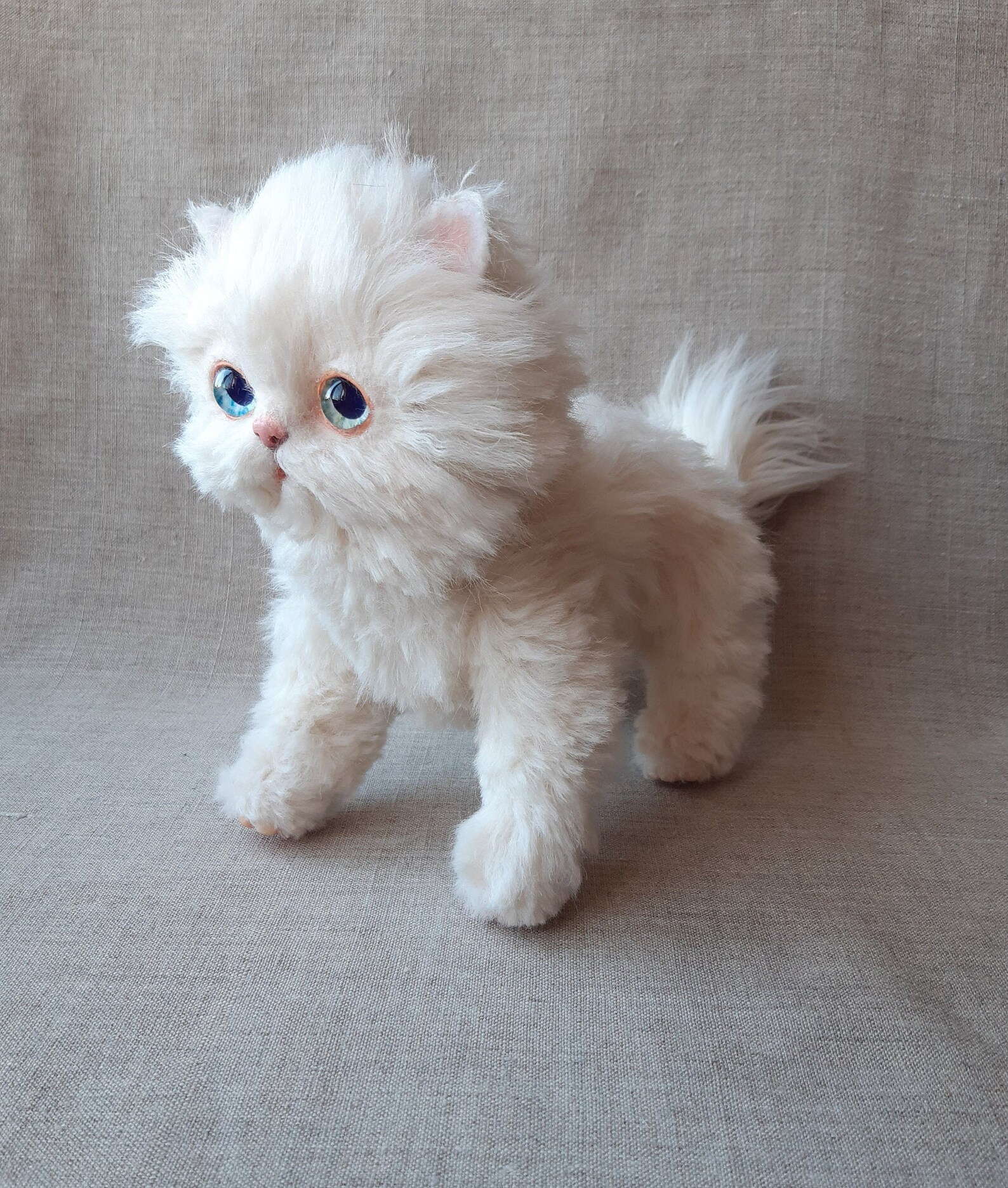Persian cat Poseable kitten toy Realistic cat art doll Etsy