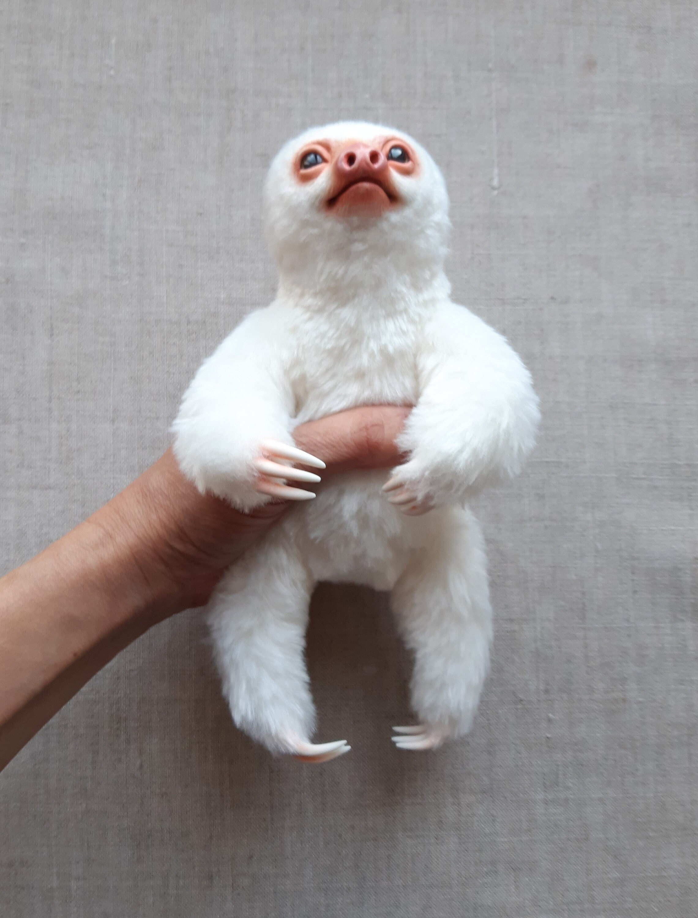 Baby sloth doll Milky Sloth plush toy Poseable sloth toy Etsy