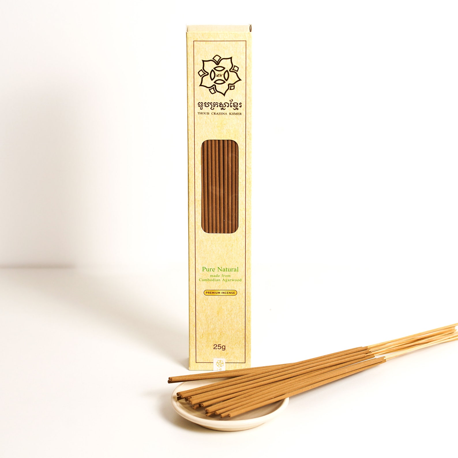 Crassna Khmer Cambodian Agarwood/oud Incense Sticks 25g Chemical Free