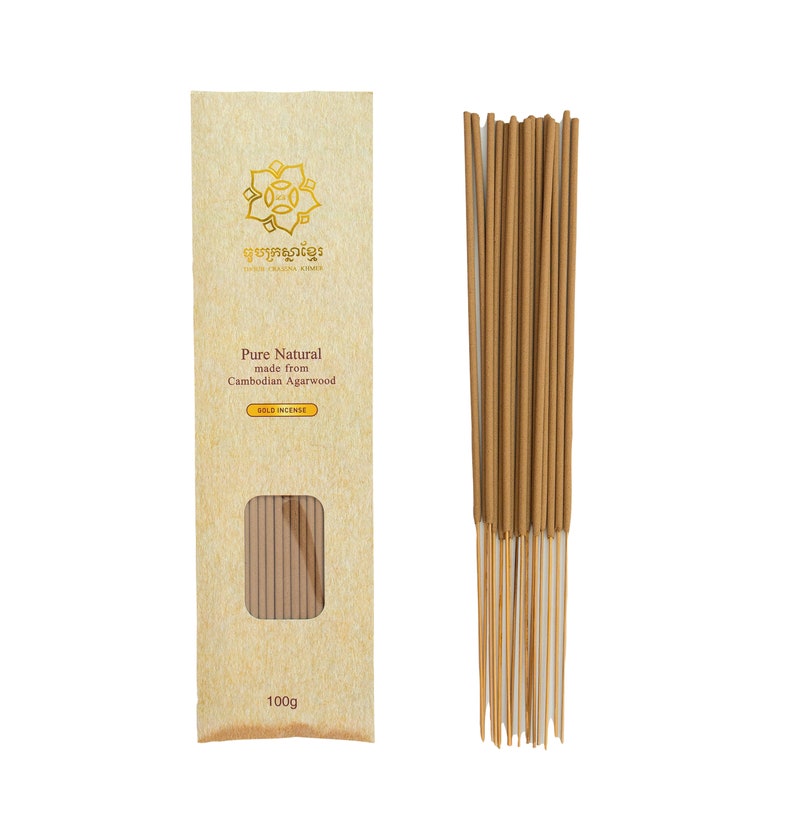 Crassna Khmer Cambodian Agarwood Incense Stick 100g Gold - Etsy