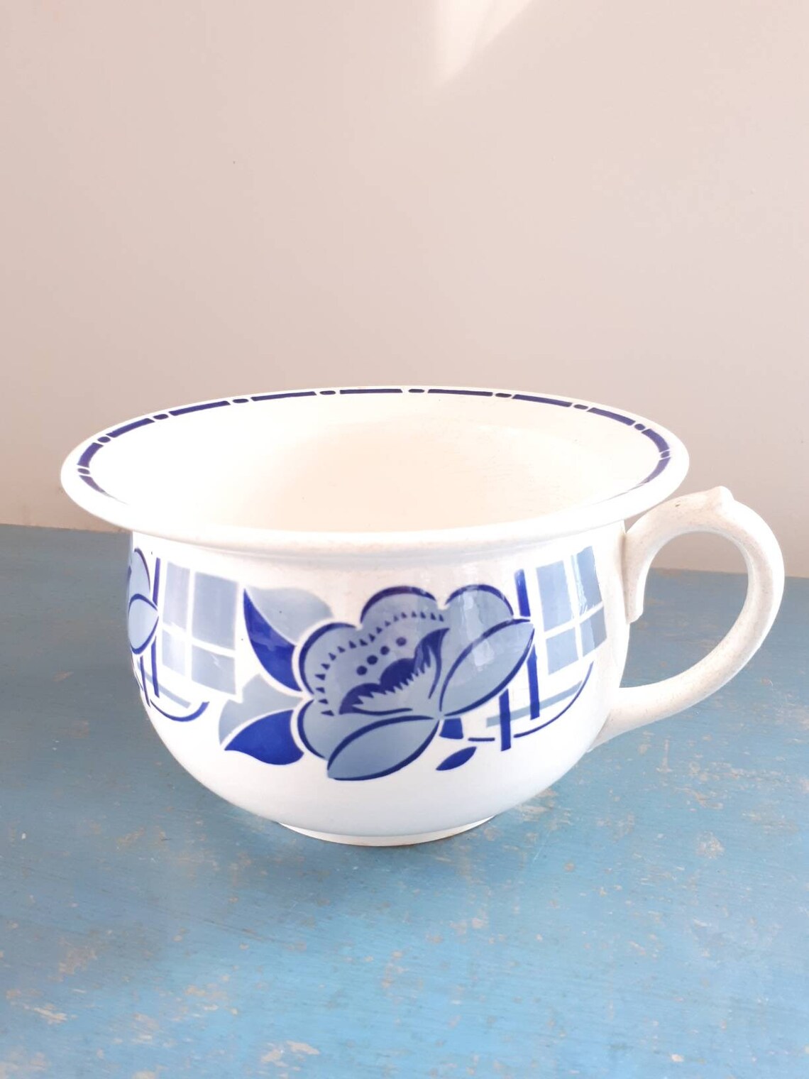 Vase de nuit /Pot d'aisance cache pot Digoin Sarreguemines Etsy