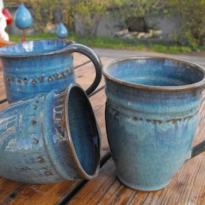 Cup, coffee cup, clay cup, tea cup, turquoise blue