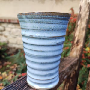 Tazza nordica scanalata, tazza realizzata a mano, boccale da idromele, boccale da vino