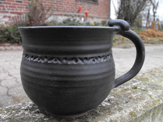 Große Tasse 600 ml Tasse matt-schwarz