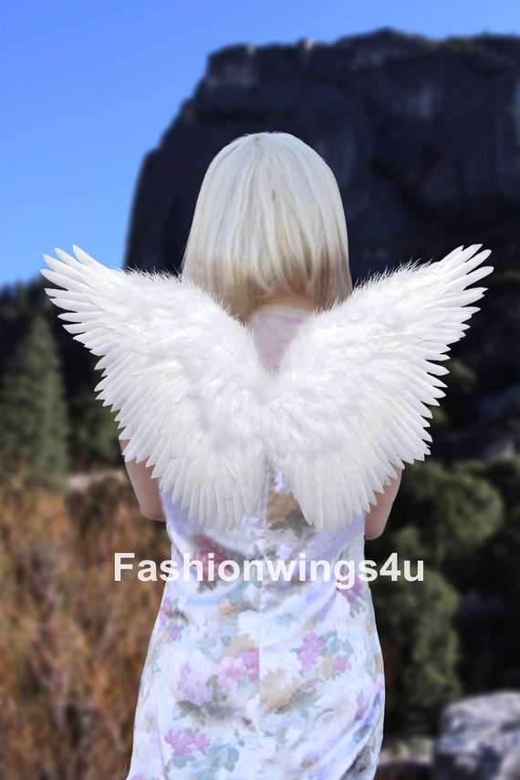 Mini White Feather Wings Costume Accessories Unisex Mini White Feather Wings Costume Accessories Unisex