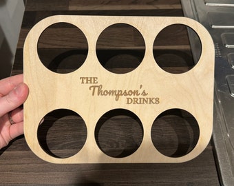 All inclusive drinks holder | Wood | Acrylic | Personalised holiday drinks tray