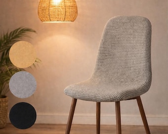 Funda Elastica Ajustable y Lavable para Silla Comedor en Tela Jaquard