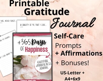 Gratitude Journal Digital with Prompts and Affirmations