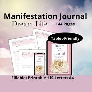 Dream Life Manifestation Journal, Law of Attraction Journal, Digital Manifestation Template, Scripting Journal